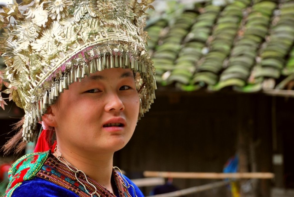 China – Miao in her tribal dress